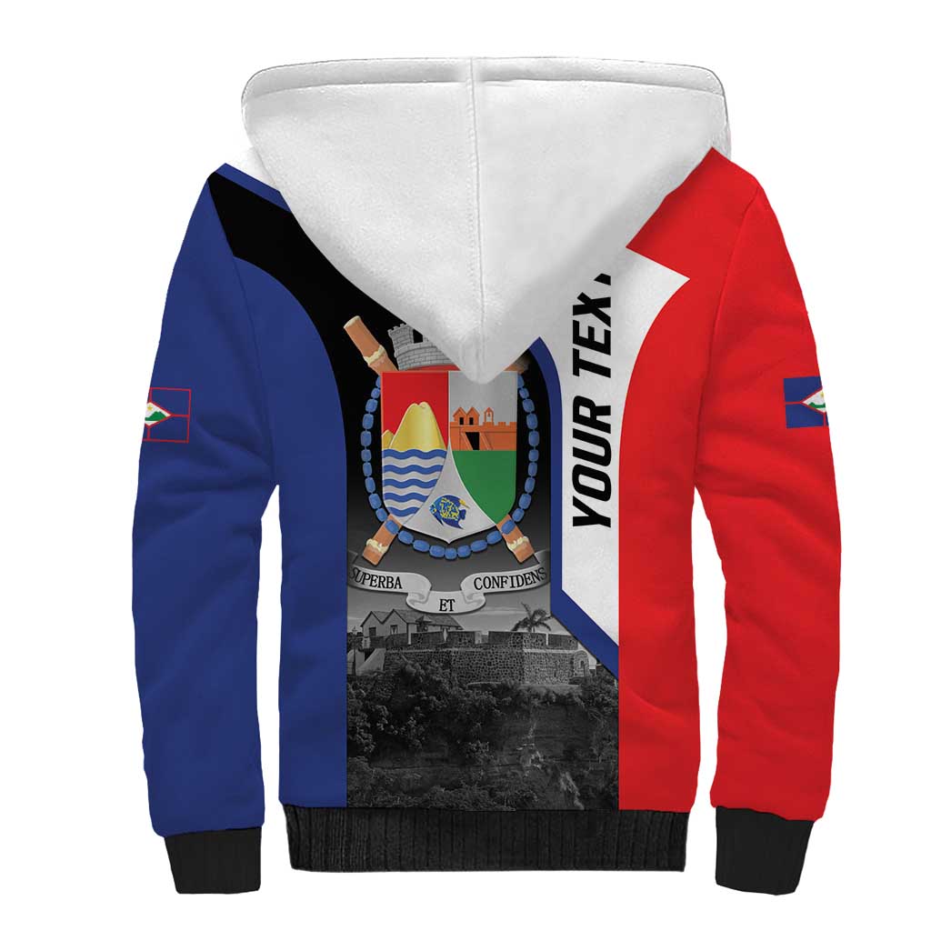 Caribbean Sint Maarten Personalized Sherpa Hoodie Brown Pelican - Wonder Print Shop