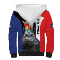 Caribbean Sint Maarten Personalized Sherpa Hoodie Brown Pelican - Wonder Print Shop