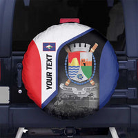Caribbean Sint Maarten Personalized Spare Tire Cover Brown Pelican - Wonder Print Shop