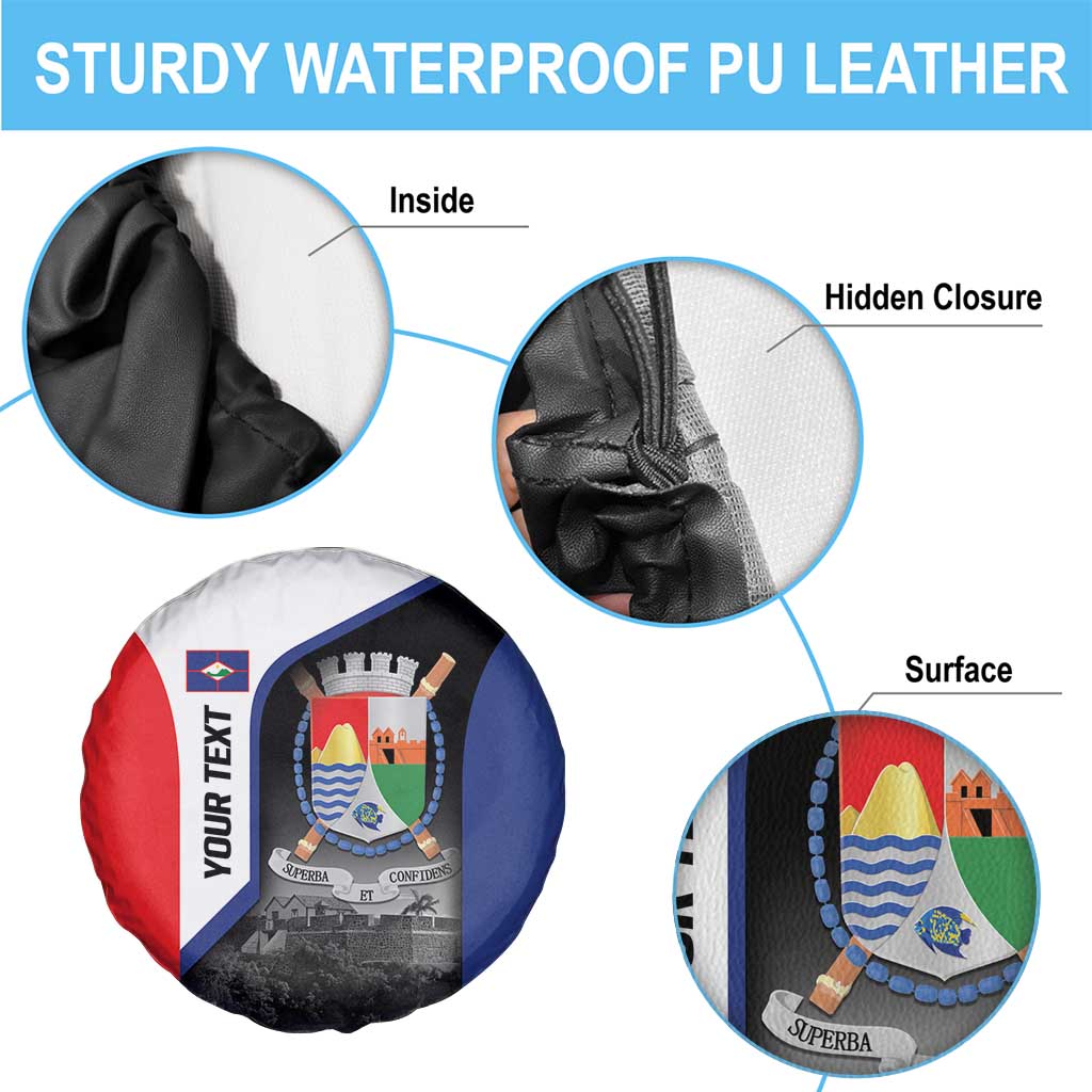 Caribbean Sint Maarten Personalized Spare Tire Cover Brown Pelican - Wonder Print Shop