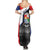 Caribbean Sint Maarten Personalized Summer Maxi Dress Brown Pelican - Wonder Print Shop