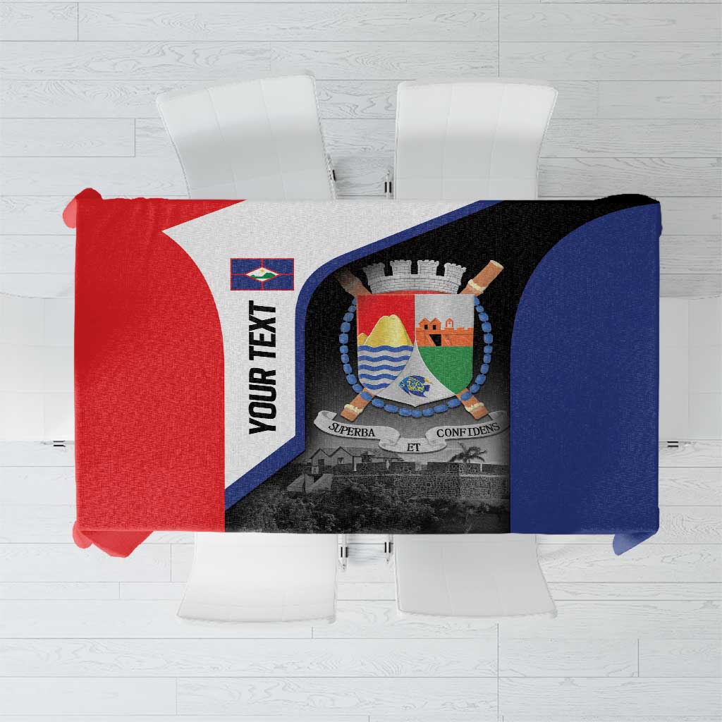 Caribbean Sint Maarten Personalized Tablecloth Brown Pelican - Wonder Print Shop