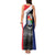 Caribbean Sint Maarten Personalized Tank Maxi Dress Brown Pelican - Wonder Print Shop