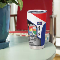 Caribbean Sint Maarten Personalized Tumbler Cup Brown Pelican - Wonder Print Shop