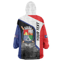 Caribbean Sint Maarten Personalized Wearable Blanket Hoodie Brown Pelican - Wonder Print Shop