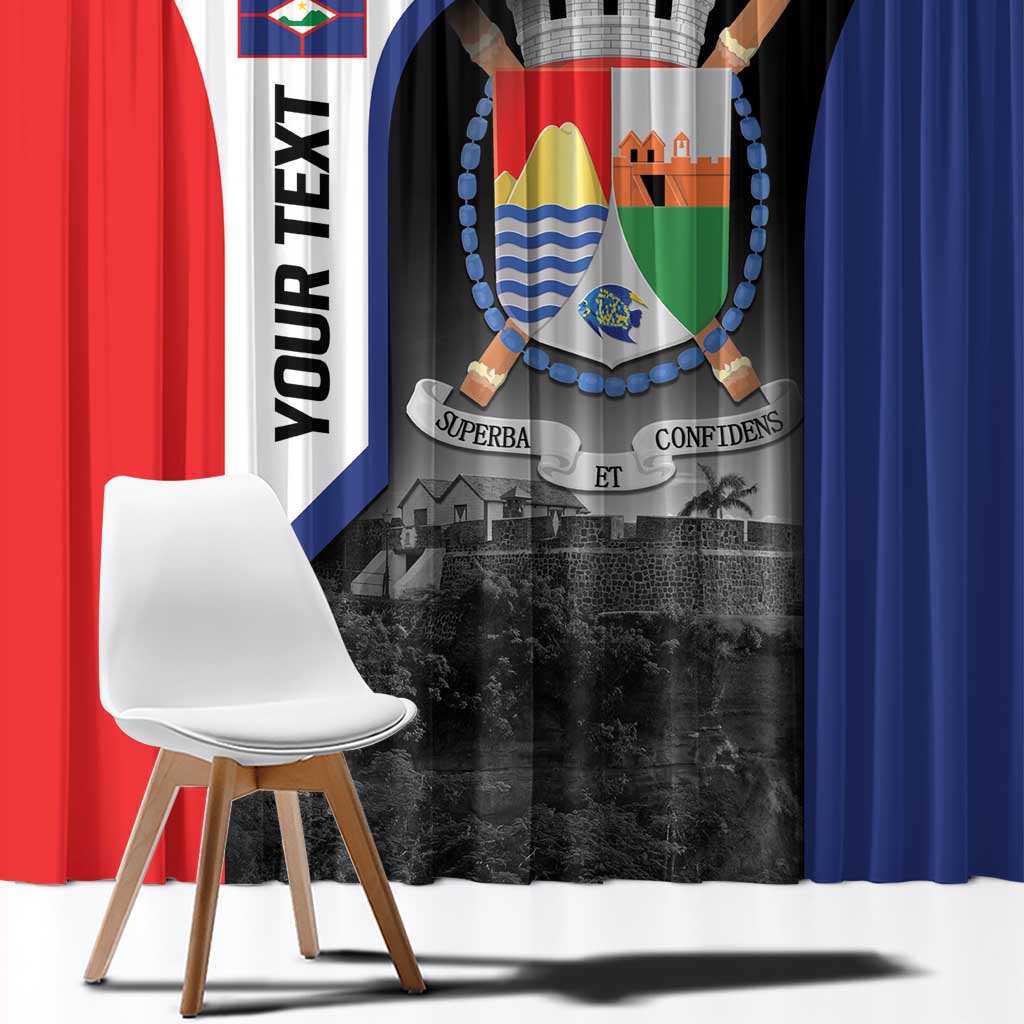 Caribbean Sint Maarten Personalized Window Curtain Brown Pelican - Wonder Print Shop