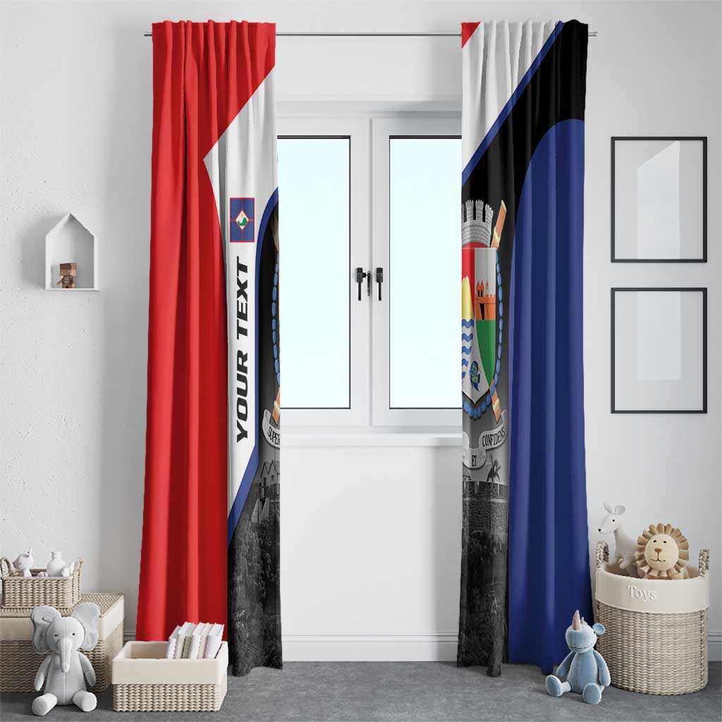 Caribbean Sint Maarten Personalized Window Curtain Brown Pelican - Wonder Print Shop