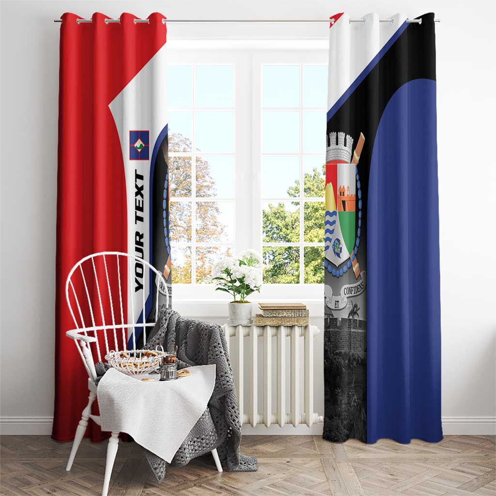 Caribbean Sint Maarten Personalized Window Curtain Brown Pelican - Wonder Print Shop