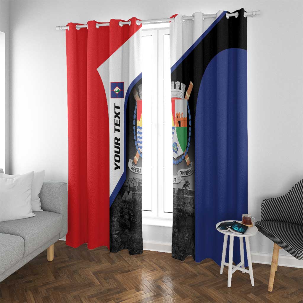 Caribbean Sint Maarten Personalized Window Curtain Brown Pelican - Wonder Print Shop