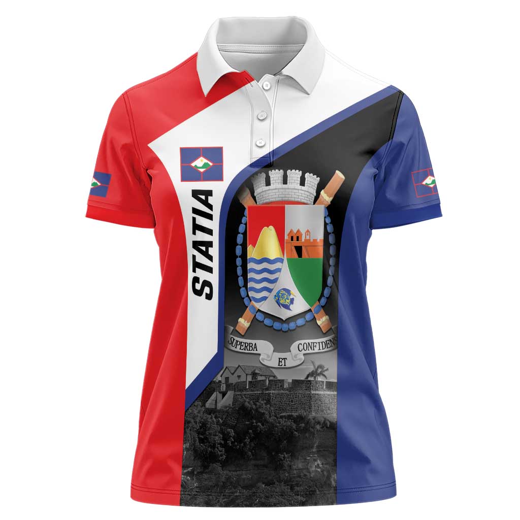 Caribbean Sint Maarten Personalized Women Polo Shirt Brown Pelican - Wonder Print Shop