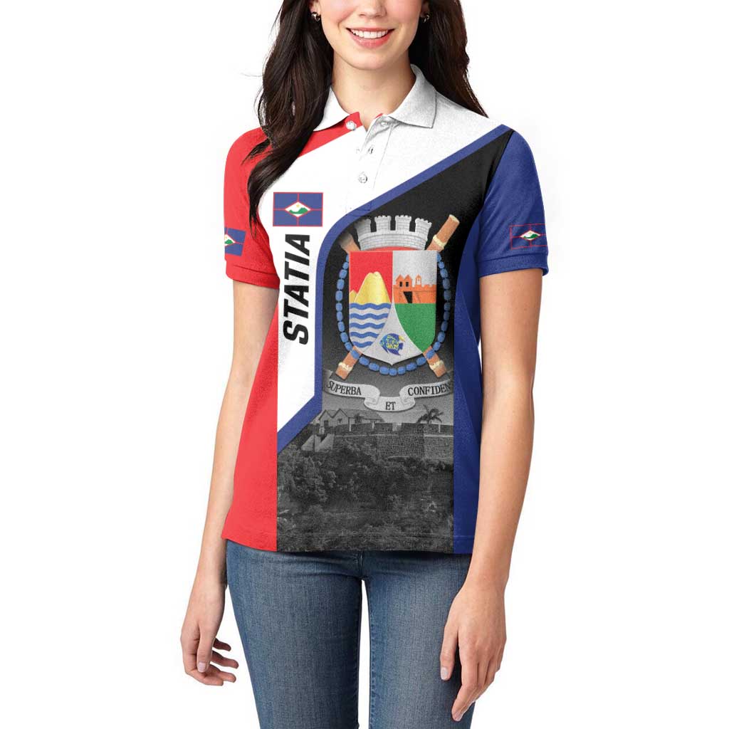 Caribbean Sint Maarten Personalized Women Polo Shirt Brown Pelican - Wonder Print Shop