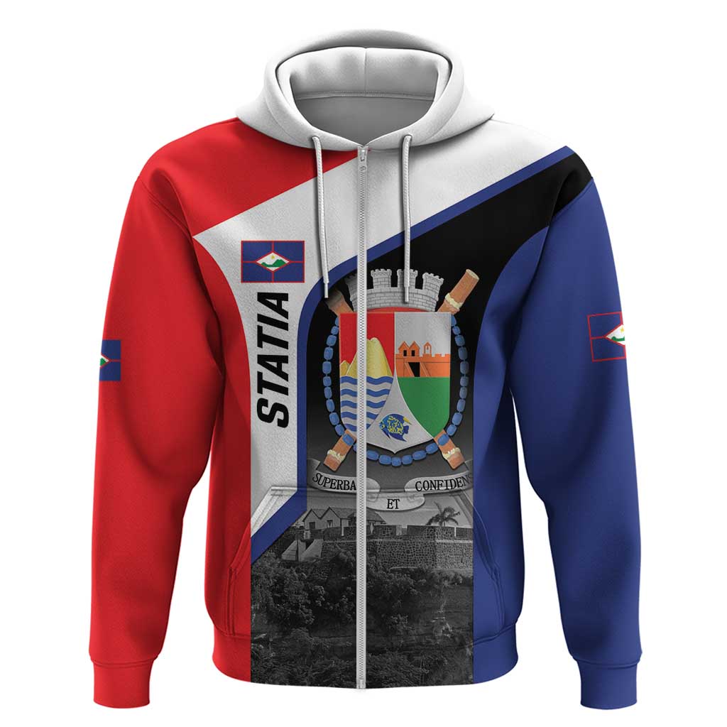Caribbean Sint Maarten Personalized Zip Hoodie Brown Pelican - Wonder Print Shop