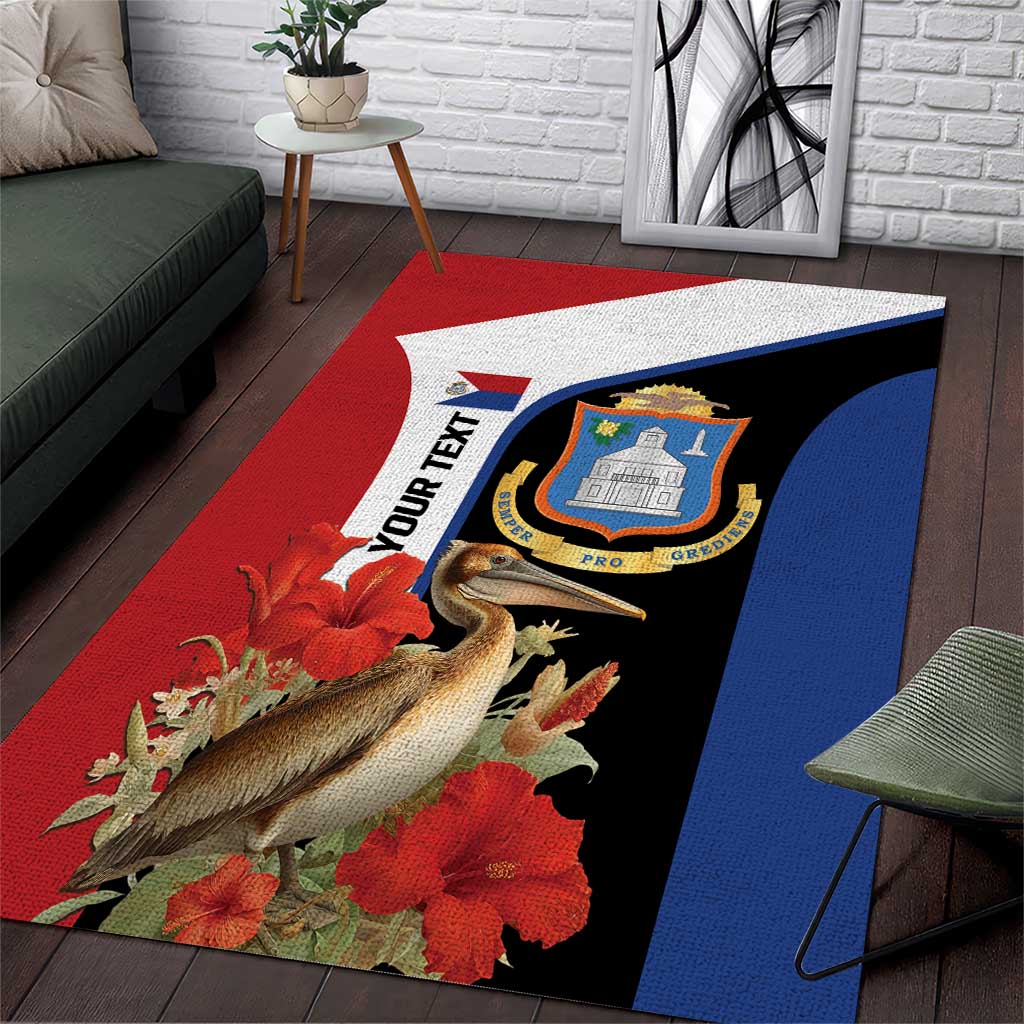 Caribbean Sint Eustatius Personalized Area Rug Statia Superba et confidens - Wonder Print Shop