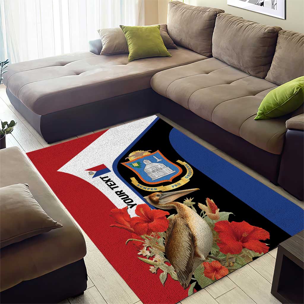 Caribbean Sint Eustatius Personalized Area Rug Statia Superba et confidens - Wonder Print Shop
