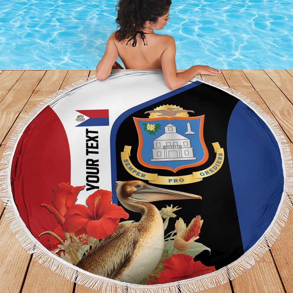 Caribbean Sint Eustatius Personalized Beach Blanket Statia Superba et confidens - Wonder Print Shop