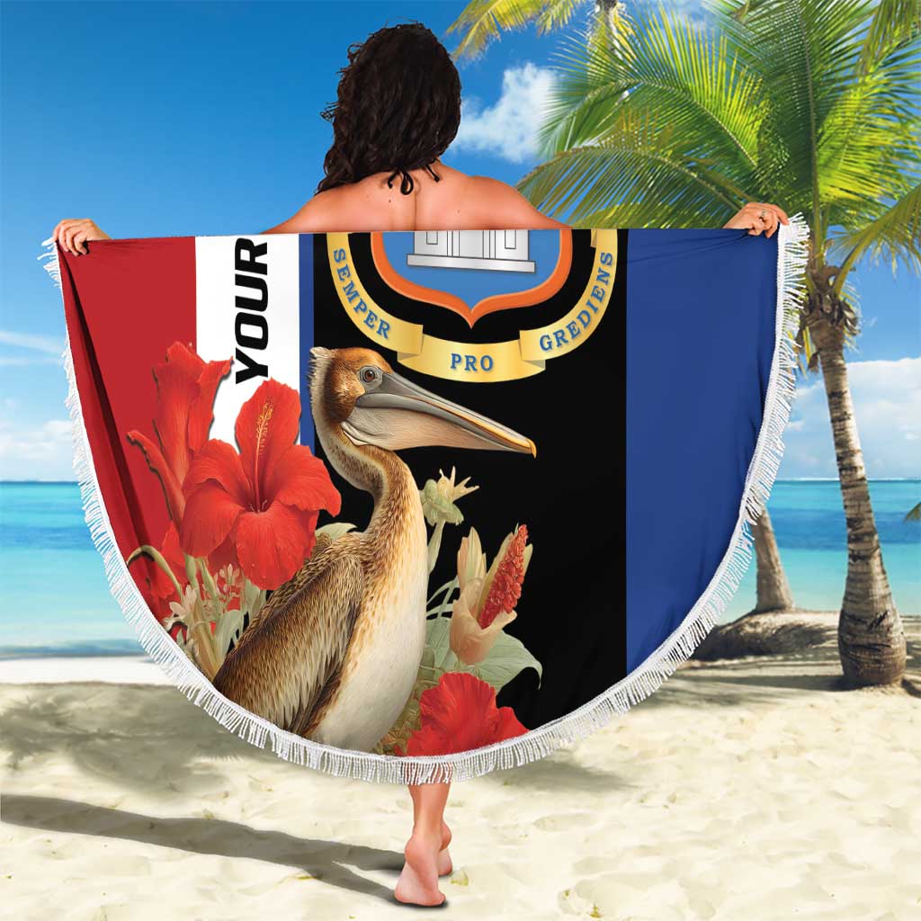 Caribbean Sint Eustatius Personalized Beach Blanket Statia Superba et confidens - Wonder Print Shop