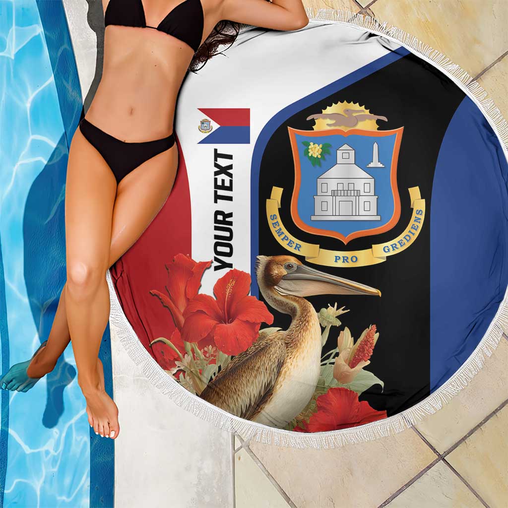 Caribbean Sint Eustatius Personalized Beach Blanket Statia Superba et confidens - Wonder Print Shop