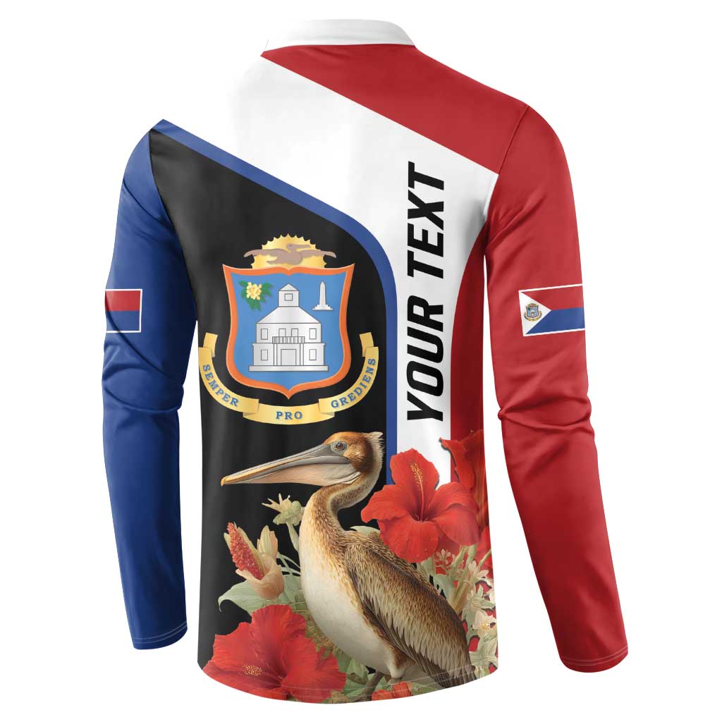 Caribbean Sint Eustatius Personalized Button Sweatshirt Statia Superba et confidens - Wonder Print Shop