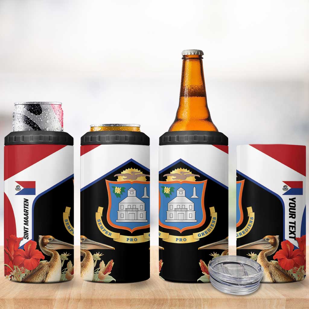 Caribbean Sint Eustatius Personalized 4 in 1 Can Cooler Tumbler Statia Superba et confidens - Wonder Print Shop