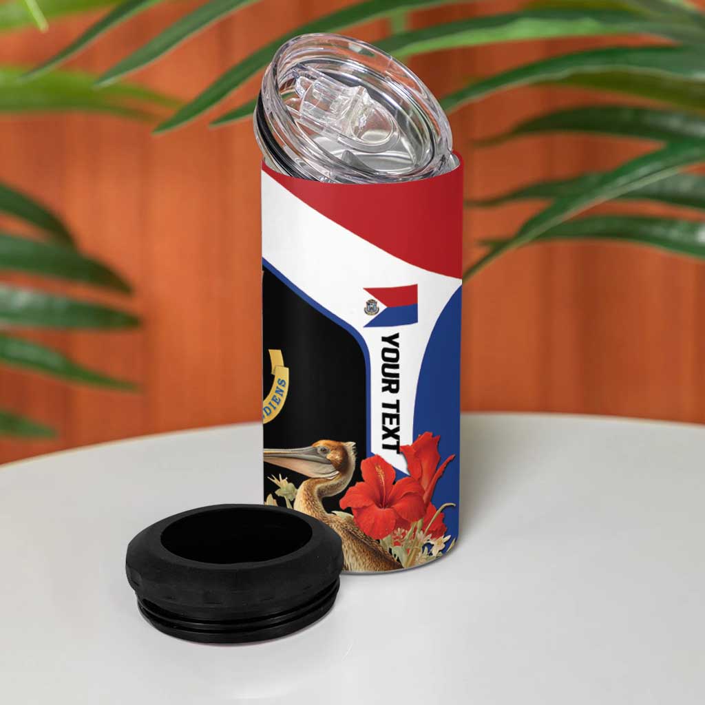 Caribbean Sint Eustatius Personalized 4 in 1 Can Cooler Tumbler Statia Superba et confidens - Wonder Print Shop