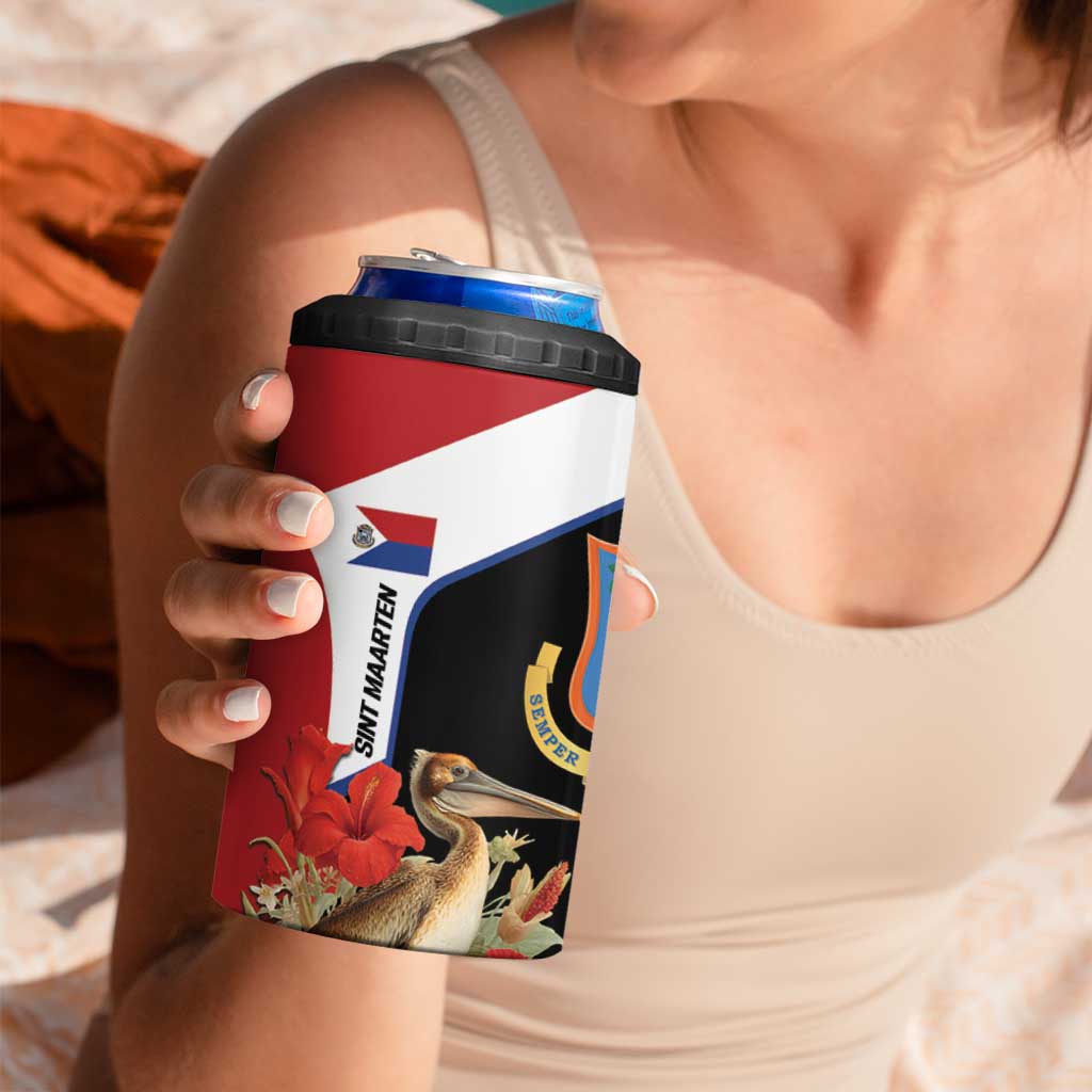 Caribbean Sint Eustatius Personalized 4 in 1 Can Cooler Tumbler Statia Superba et confidens - Wonder Print Shop