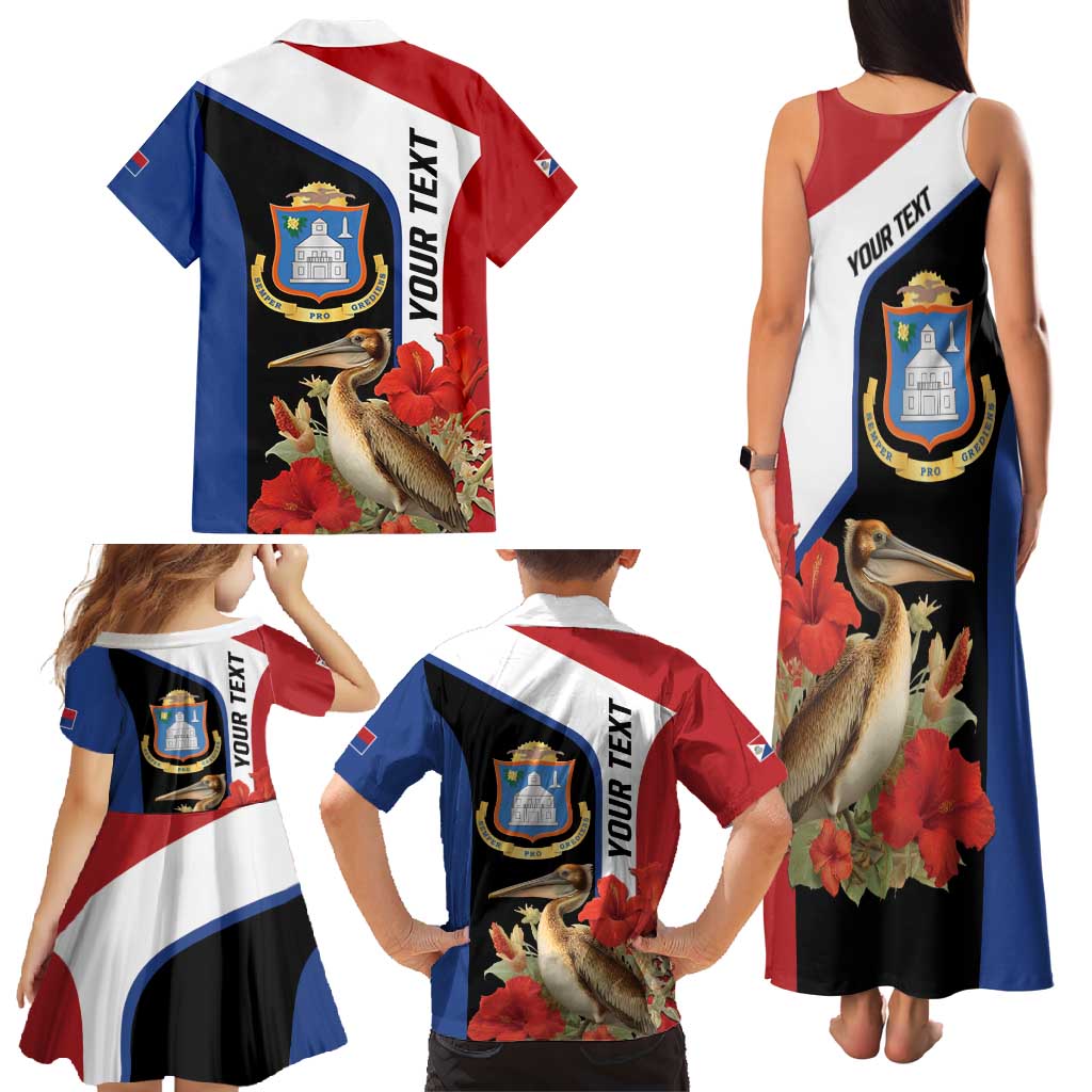 Caribbean Sint Eustatius Personalized Family Matching Tank Maxi Dress and Hawaiian Shirt Statia Superba et confidens - Wonder Print Shop