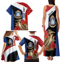 Caribbean Sint Eustatius Personalized Family Matching Tank Maxi Dress and Hawaiian Shirt Statia Superba et confidens - Wonder Print Shop