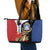 Caribbean Sint Eustatius Personalized Leather Tote Bag Statia Superba et confidens - Wonder Print Shop