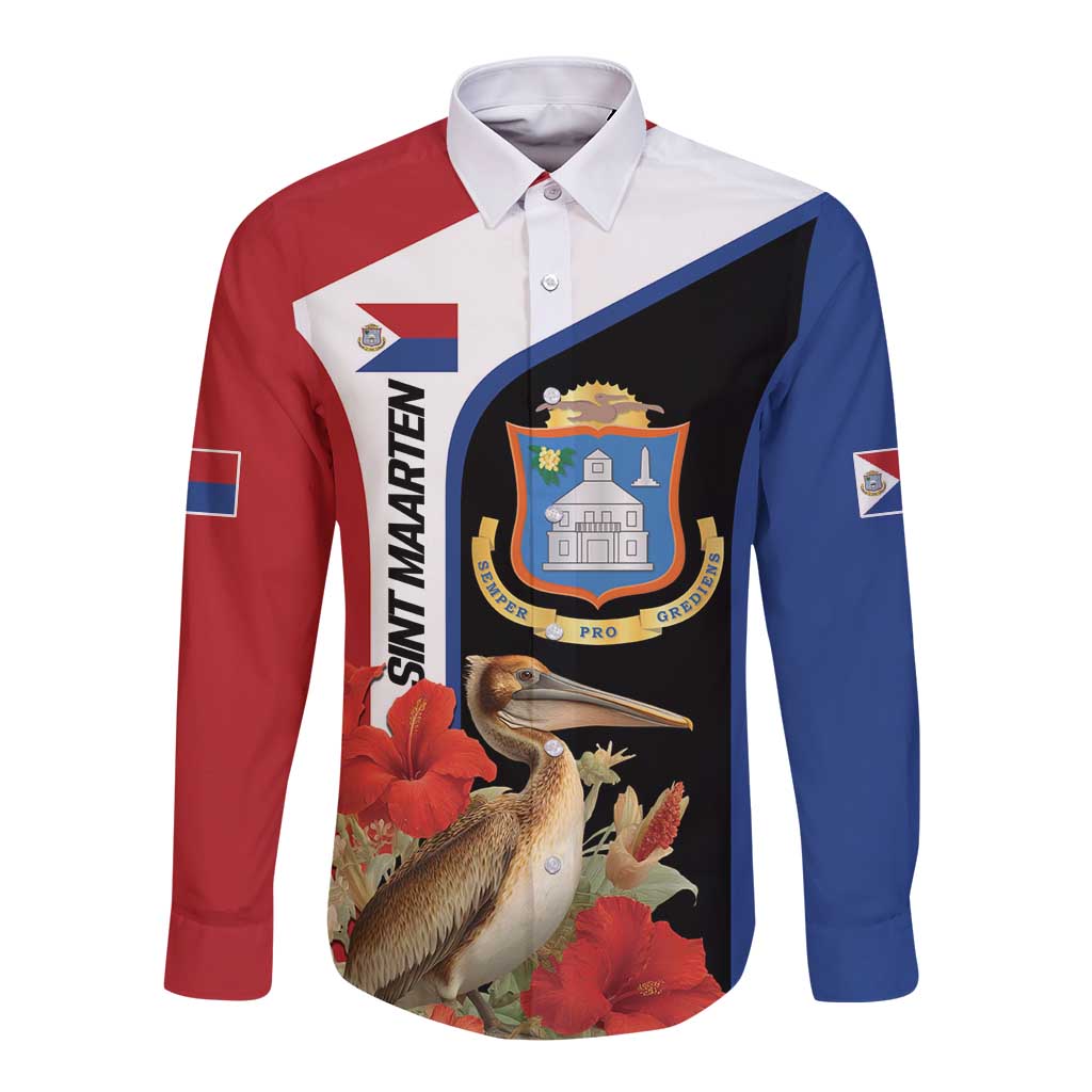 Caribbean Sint Eustatius Personalized Long Sleeve Button Shirt Statia Superba et confidens - Wonder Print Shop