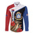 Caribbean Sint Eustatius Personalized Long Sleeve Button Shirt Statia Superba et confidens - Wonder Print Shop