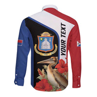 Caribbean Sint Eustatius Personalized Long Sleeve Button Shirt Statia Superba et confidens - Wonder Print Shop