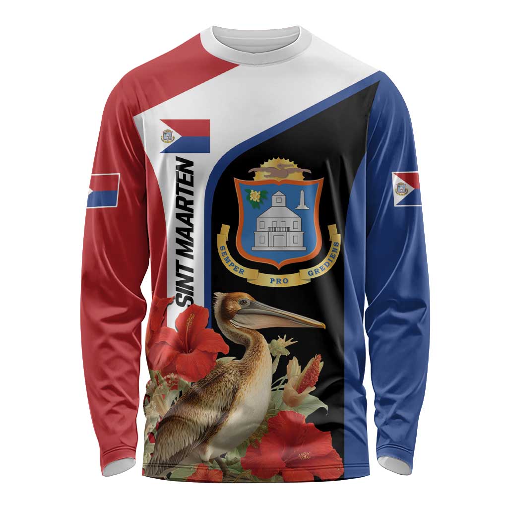 Caribbean Sint Eustatius Personalized Long Sleeve Shirt Statia Superba et confidens - Wonder Print Shop