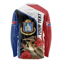 Caribbean Sint Eustatius Personalized Long Sleeve Shirt Statia Superba et confidens - Wonder Print Shop