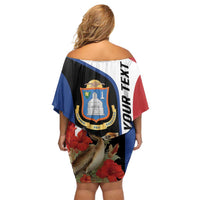 Caribbean Sint Eustatius Personalized Off Shoulder Short Dress Statia Superba et confidens - Wonder Print Shop