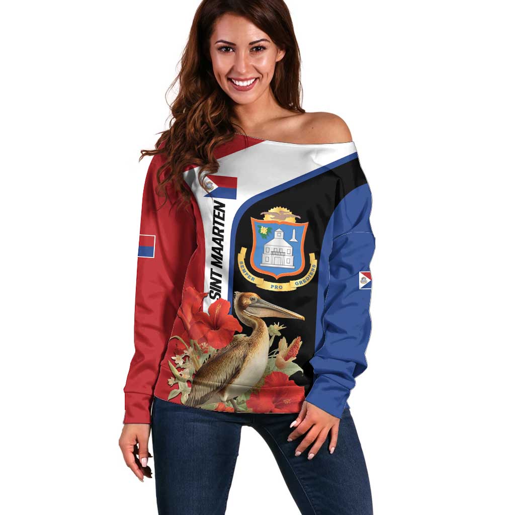Caribbean Sint Eustatius Personalized Off Shoulder Sweater Statia Superba et confidens - Wonder Print Shop
