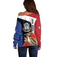 Caribbean Sint Eustatius Personalized Off Shoulder Sweater Statia Superba et confidens - Wonder Print Shop