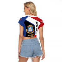 Caribbean Sint Eustatius Personalized Raglan Cropped T Shirt Statia Superba et confidens - Wonder Print Shop