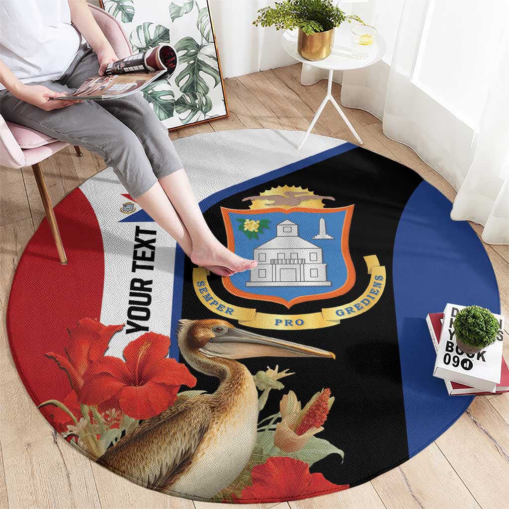 Caribbean Sint Eustatius Personalized Round Carpet Statia Superba et confidens - Wonder Print Shop