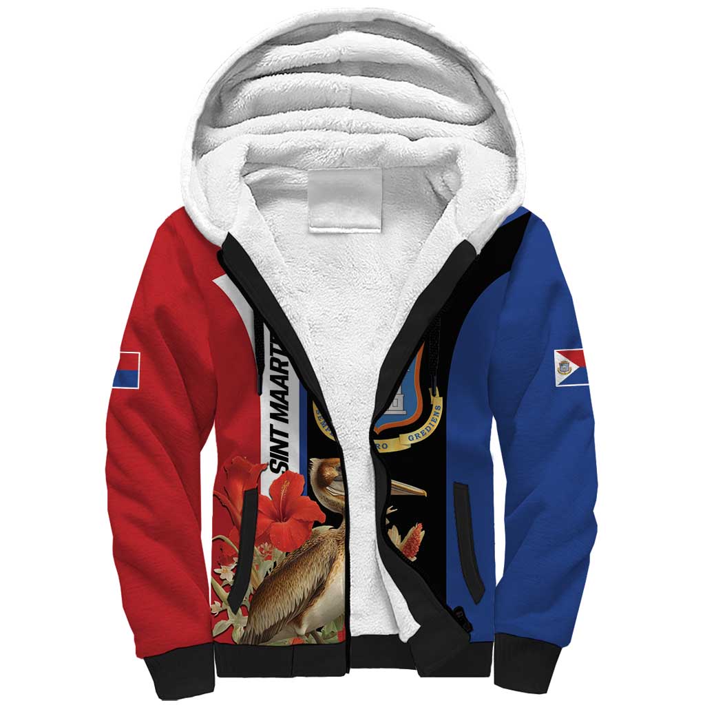 Caribbean Sint Eustatius Personalized Sherpa Hoodie Statia Superba et confidens - Wonder Print Shop