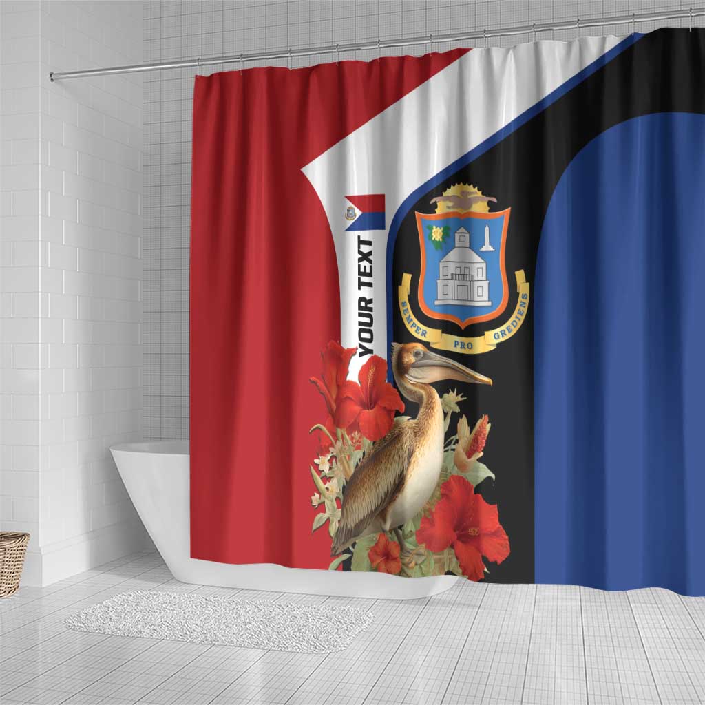 Caribbean Sint Eustatius Personalized Shower Curtain Statia Superba et confidens - Wonder Print Shop