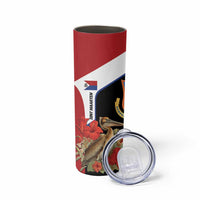 Caribbean Sint Eustatius Personalized Skinny Tumbler Statia Superba et confidens - Wonder Print Shop