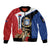 Caribbean Sint Eustatius Personalized Sleeve Zip Bomber Jacket Statia Superba et confidens - Wonder Print Shop