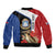 Caribbean Sint Eustatius Personalized Sleeve Zip Bomber Jacket Statia Superba et confidens - Wonder Print Shop