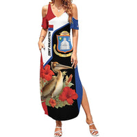 Caribbean Sint Eustatius Personalized Summer Maxi Dress Statia Superba et confidens - Wonder Print Shop