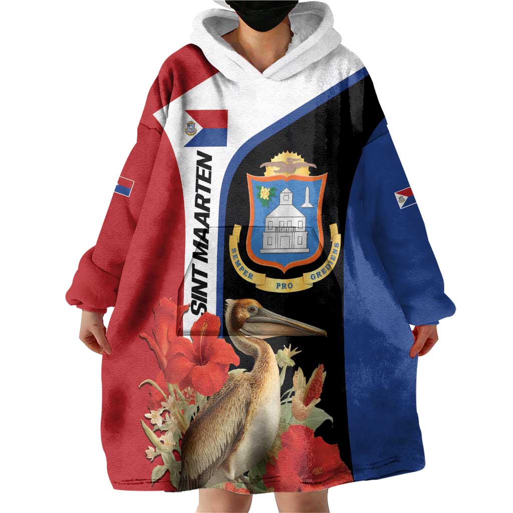 Caribbean Sint Eustatius Personalized Wearable Blanket Hoodie Statia Superba et confidens - Wonder Print Shop