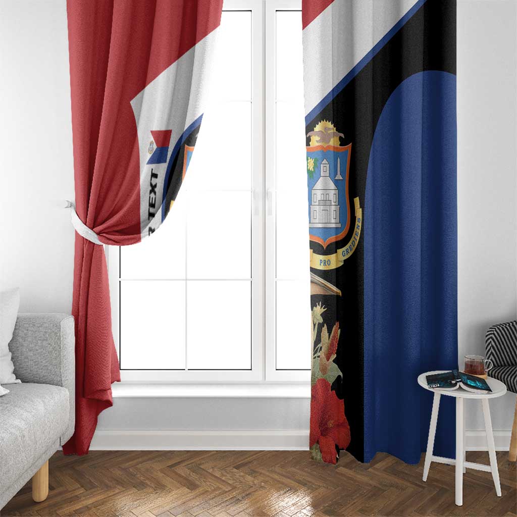 Caribbean Sint Eustatius Personalized Window Curtain Statia Superba et confidens - Wonder Print Shop