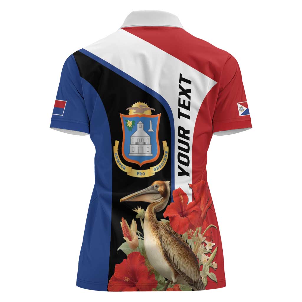 Caribbean Sint Eustatius Personalized Women Polo Shirt Statia Superba et confidens - Wonder Print Shop