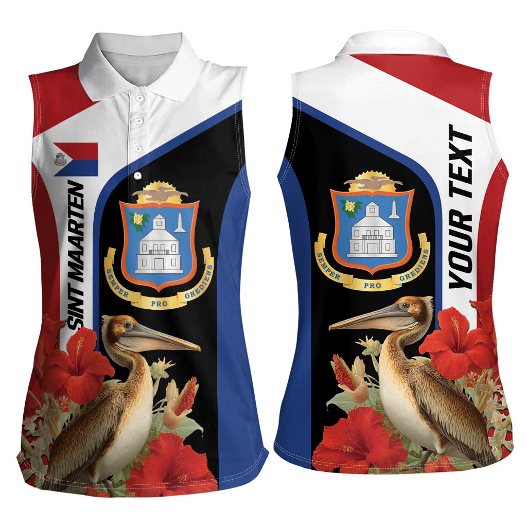Caribbean Sint Eustatius Personalized Women Sleeveless Polo Shirt Statia Superba et confidens - Wonder Print Shop