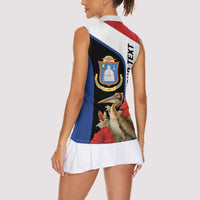 Caribbean Sint Eustatius Personalized Women Sleeveless Polo Shirt Statia Superba et confidens - Wonder Print Shop