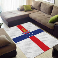 Personalized Nederlandse Antillen 1959-1986 Area Rug Simple Flag Style - Wonder Print Shop
